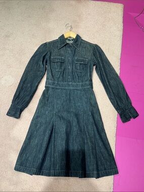 Miu Miu | Dresses | Miu Miu Denim Dress With Crystals | Poshmark